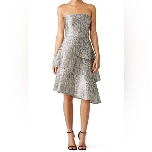 Mason Hosker Silver Ava Maria Cocktail Dress Size 4 US $600